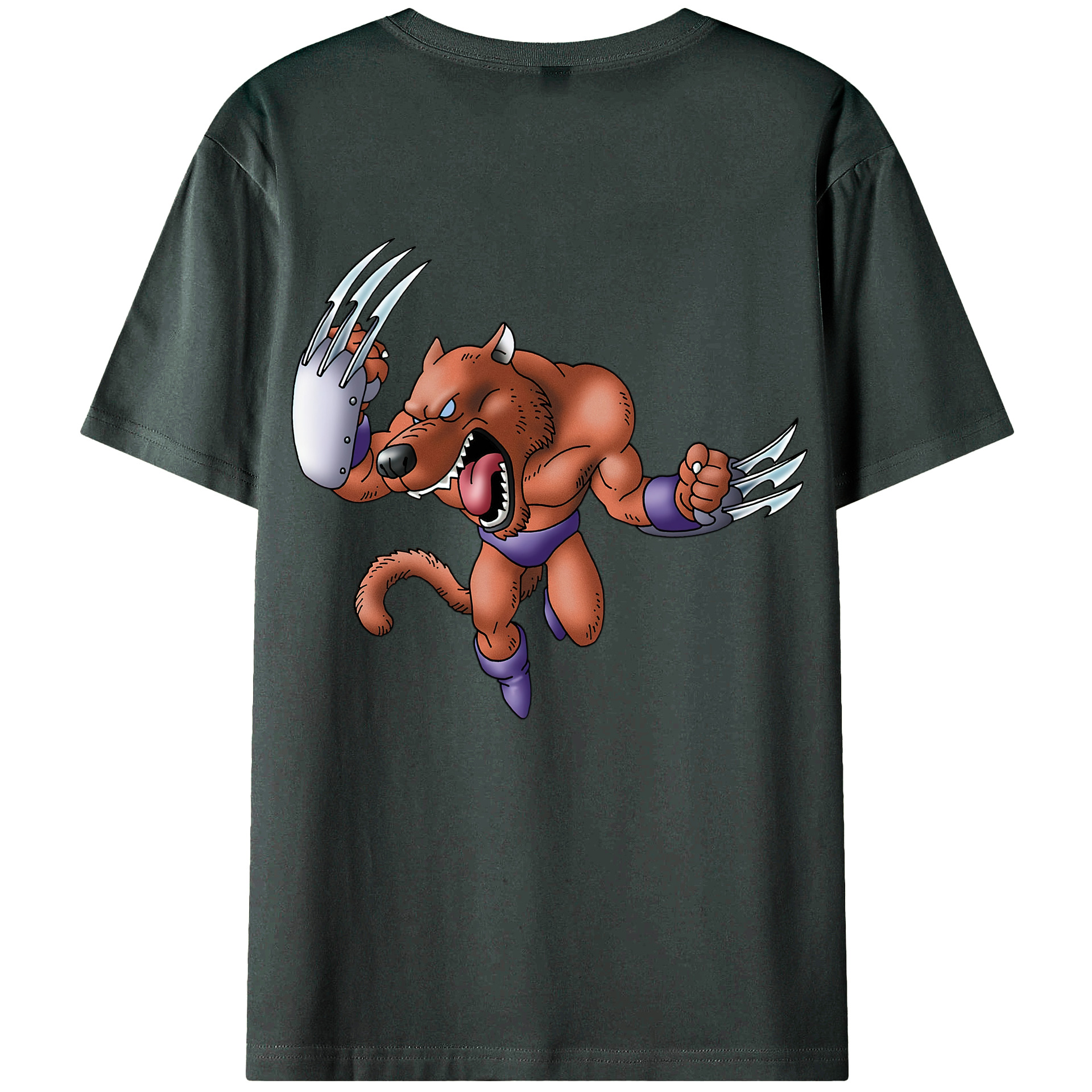 （画像用） ドラゴンクエスト Doragon Kuesuto Dragon Quest 綿100％ メンズ半袖Tシャツ（バックプリント） 通気性